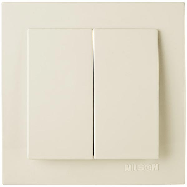 Выключатель двойной Nilson Thema кремовый