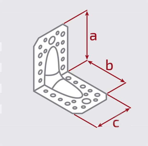 Уголок усиленный Profstal равносторонний 70x70x55 мм 2 мм