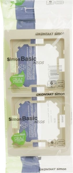 Рамка двомісна Simon Basic Neos універсальна кремовий BMRC2/12