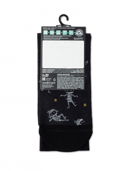 Шкарпетки чоловічі DiWaRi 51720380 HAPPY 20С-202СП р.27 чорний