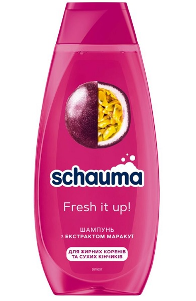 Шампунь Schauma Fresh it Up! для волосся жирного коренів та сухого на кінчиках 400 мл