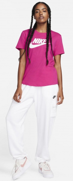 Футболка Nike W NSW TEE ESSNTL ICN FTRA DX7906-615 р.S розовый