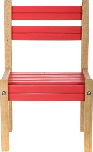 Стульчик для детей ArinWOOD Мишка красный 04-011R