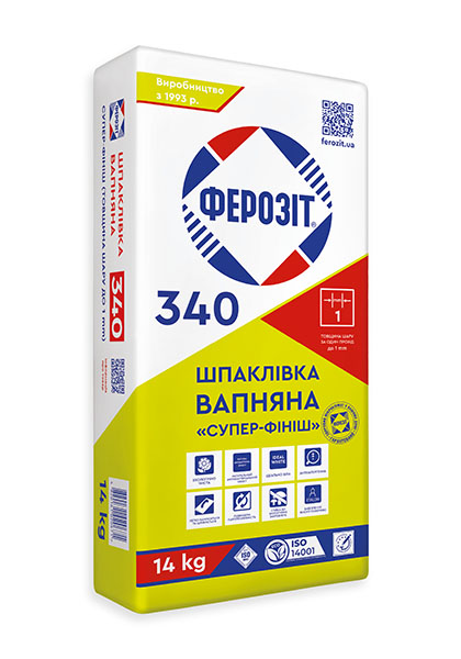 Шпаклевка Ферозит 340 Супер-финиш 14 кг