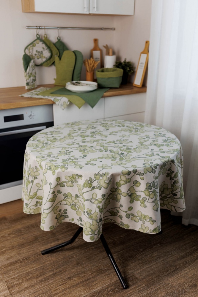 Скатертина БОТАНІКА Ø 160 см La Nuit