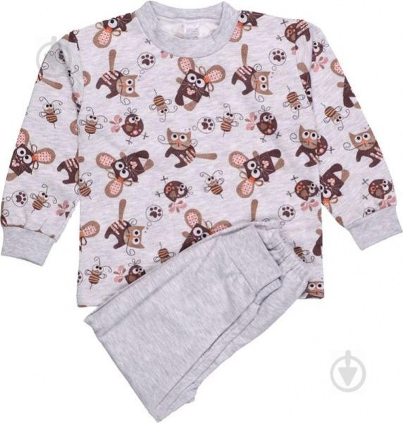 Піжама для дівчаток Татошка 01202пкм р.128 сірий 