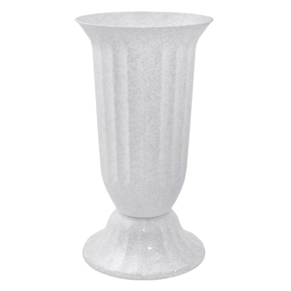 Вазон пластиковий Алеана Флора круглий 3,7л білий із сірим (114035) 