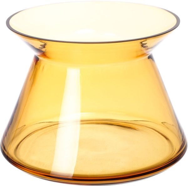 Ваза скляна амбер Патрік d24 cм Wrzesniak Glassworks