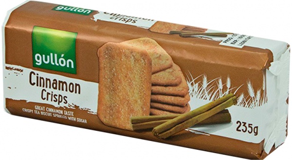 Печенье Gullon с корицей Cinnamon Crisps 8410376040920 235 г 