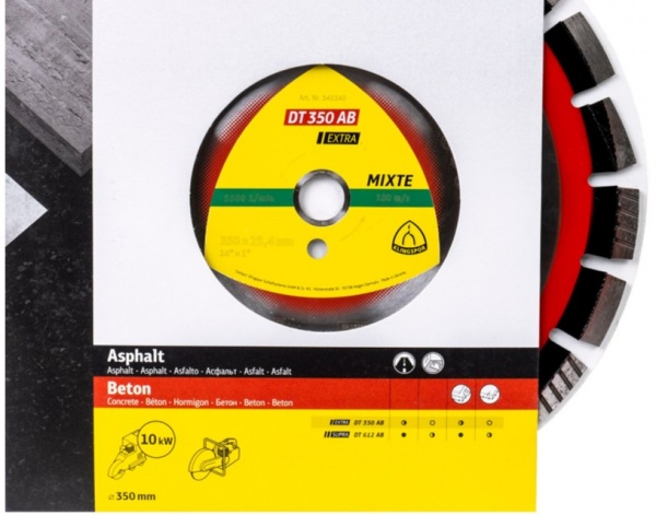 Диск алмазний відрізний Klingspor EXTRA DT350AВ 350x3,2x25,4