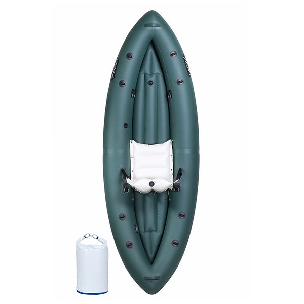 Байдарка Ладья надувная ПВХ ЛБ-300НВ Рыбацкая комфорт плюс зеленый