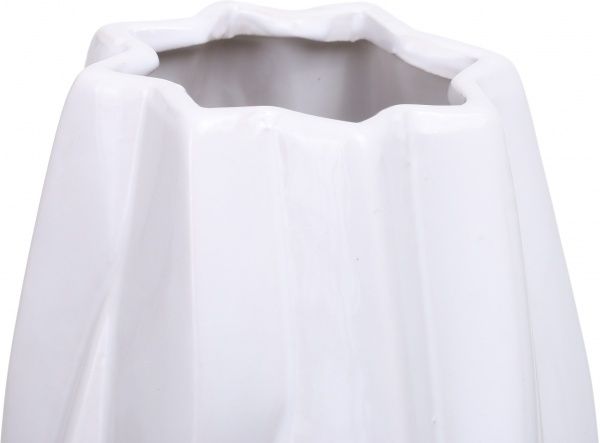 Ваза керамічна біла Crystal 13х13х20 см