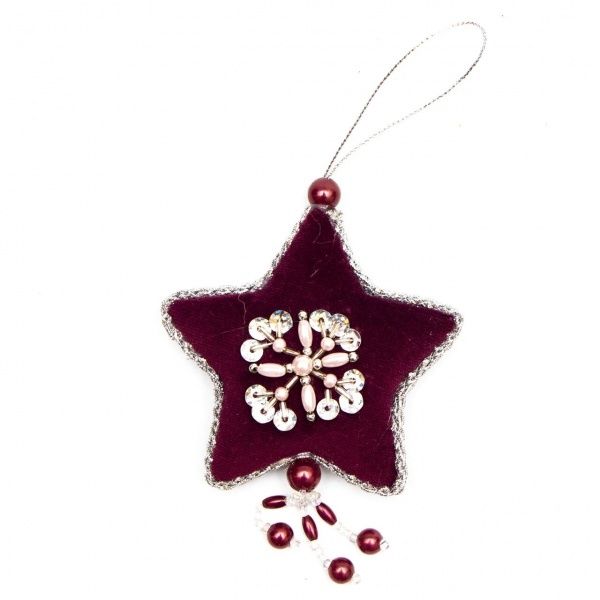 Фигурка декоративная Девилон из ткани с бисером, 3 шт. в ассортименте 8 см 430178