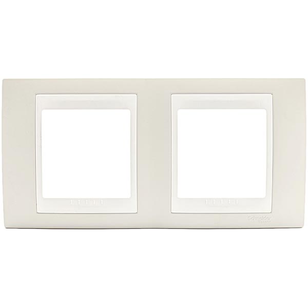 Рамка двухместная Schneider Electric Unica Plus Sand горизонтальная песочный MGU6.004.567