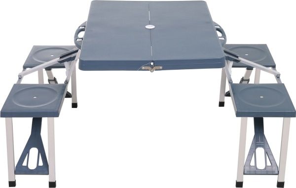 Стол раскладной UP! (Underprice) со стульями HXPT-8821-B серый