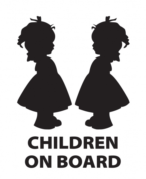 Світловідбивна наліпка LOOM Children On Board 3 LM-10210-black для твердих поверхонь