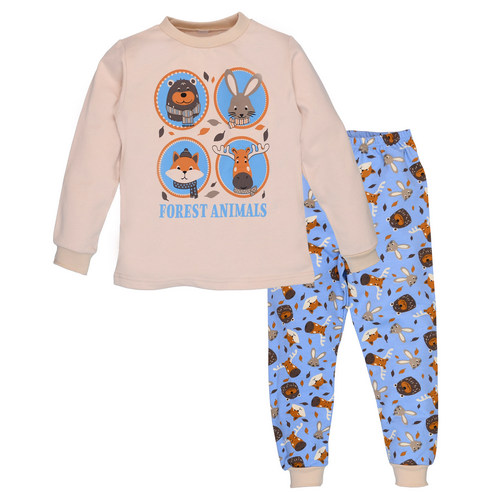 Піжама дитяча для хлопчиків Татошка р.128 бежевий із малюнком 0102302лос 