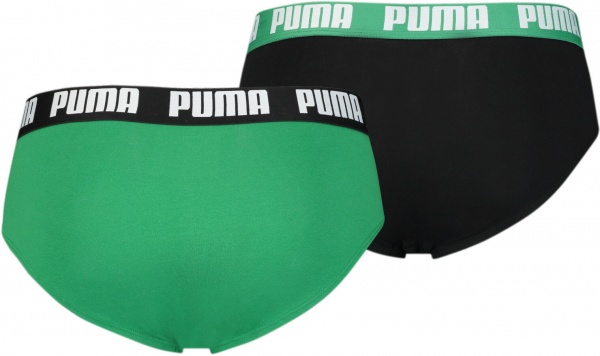 Трусы Puma Basic Brief 2P 88910018 XL черный/зеленый 2 шт.