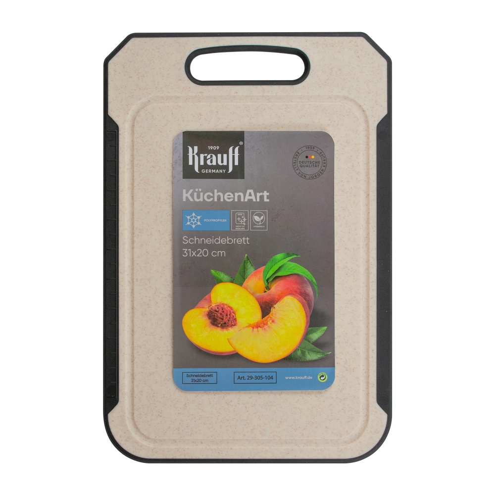 Дошка кухонна Krauff із пшеничного волокна 30х20х0,7 см 29-305-104