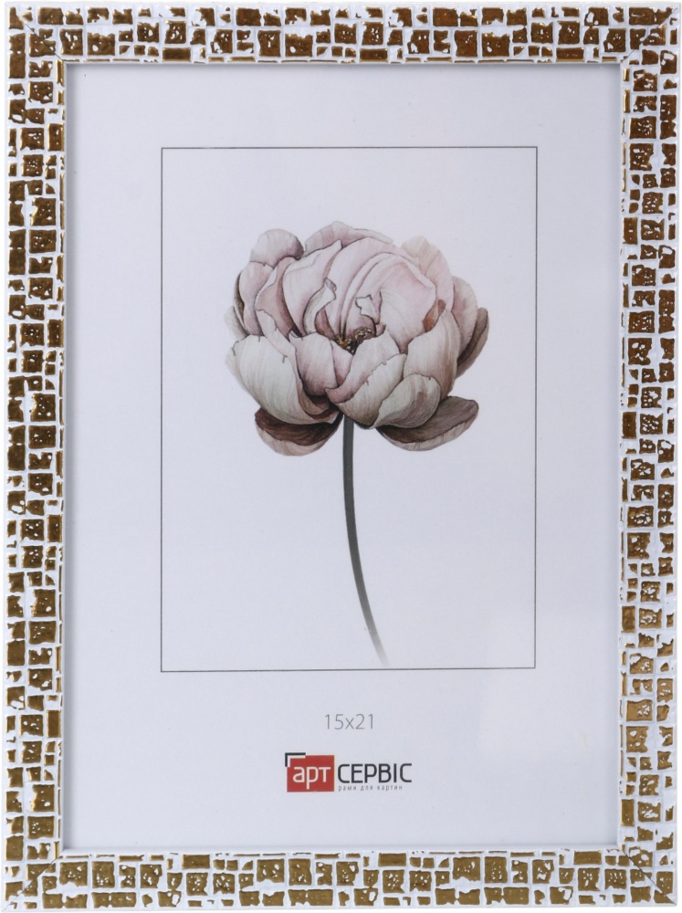 Рамка для фото Арт-Сервіс ЕА-01905 1 фото 15x21 см белый с золотистым