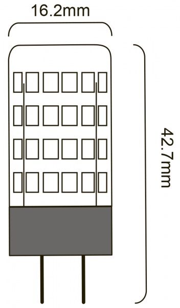 Лампа светодиодная Hopfen 4,5 Вт капсульная прозрачная G6 220 В 2800 К 