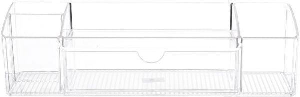 Органайзер настольный с 1 ящичком 30.5x7.5x8.5 см прозрачный Qiaofeng SF-1504