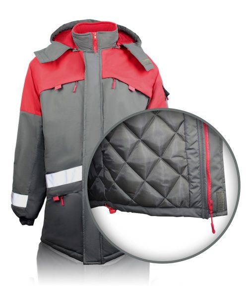 Куртка рабочая Торнадо Грей р. 48-50 рост 3-4 03078-096-100_(170-176) серый с красными вставками