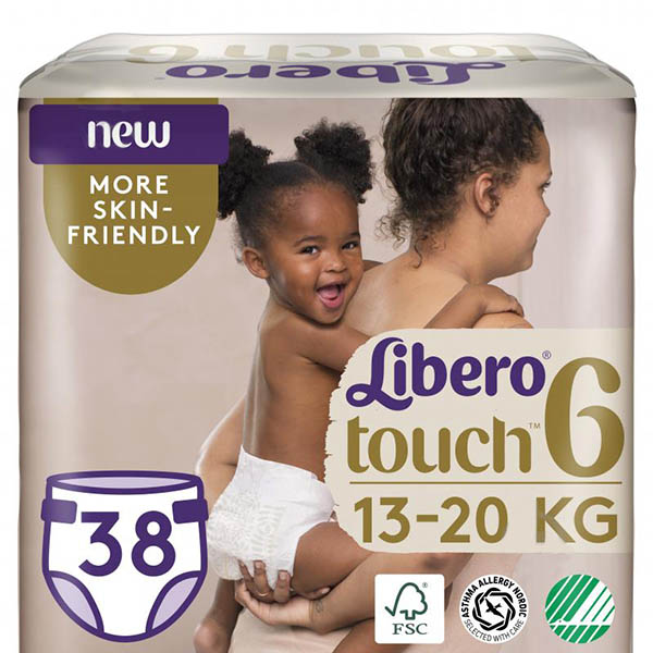 Підгузки Libero Touch 6 13-20 кг 38 шт.
