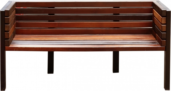 Лавка зі спинкою з термо-модифікованої деревини 1,48 м 