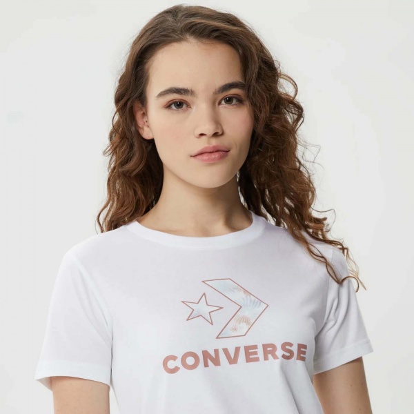 Футболка Converse SEASONAL STAR CHEVRON SS TEE 10024538-102 р.S білий