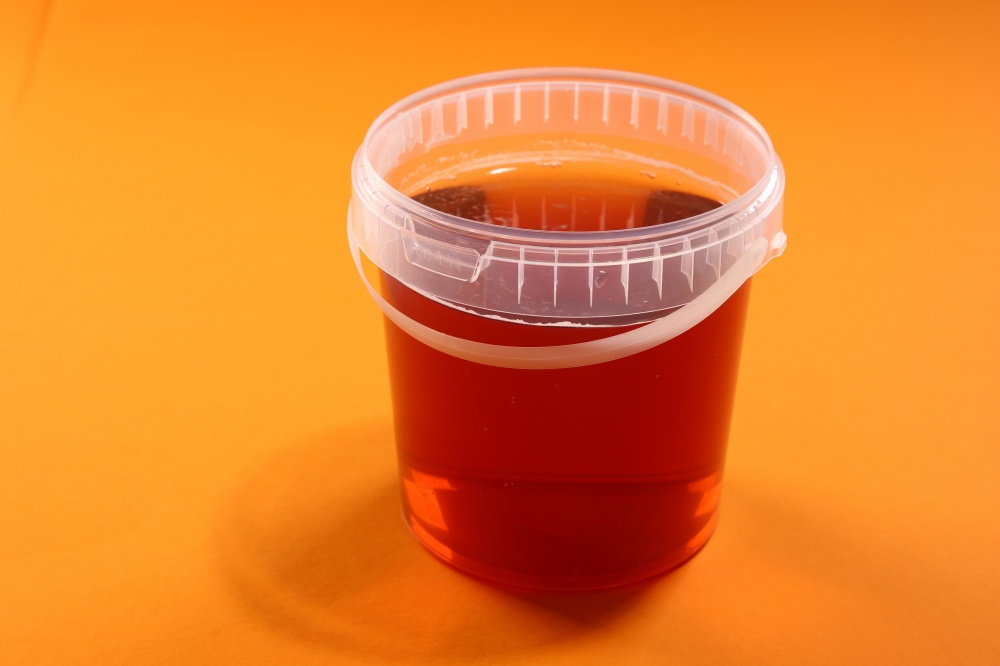 Відро звичайне Пласт-Бокс кругле (високе) з пластиковою ручкою (10BH) 10 л прозорий