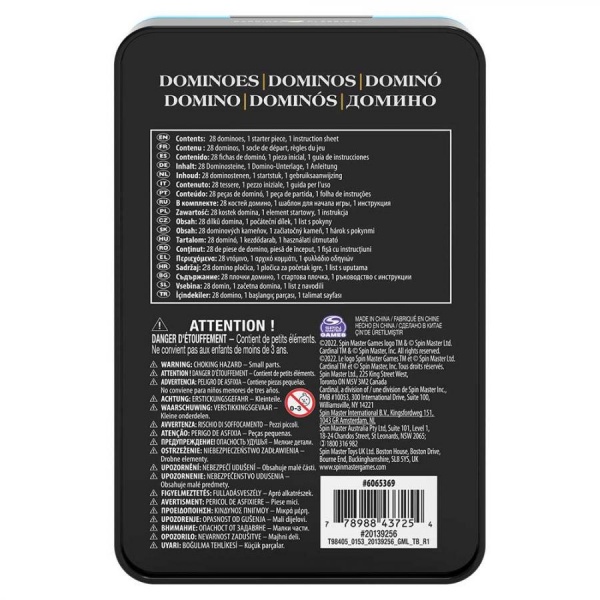 Гра настільна Spin Master Доміно (у жерстяній коробці) SM98405/6065369