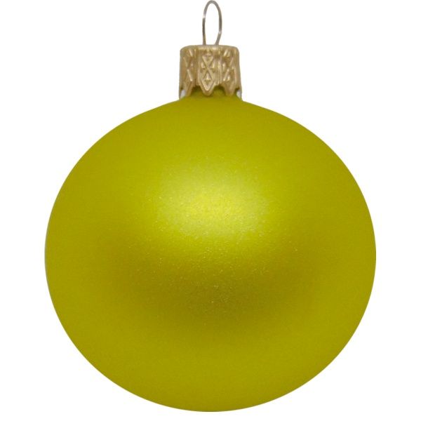 Шар новогодний d100 лимон матовый АХ12 0397 