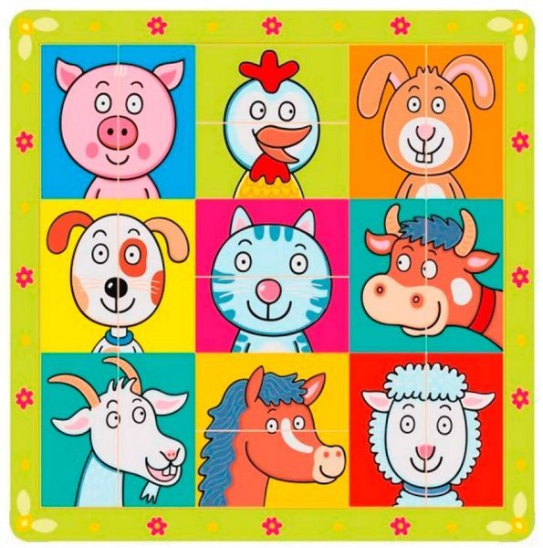 Пазл Bino головы животных 88093