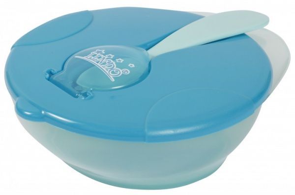 Тарелка Lindo Детская мисочка для кормления с ложкой