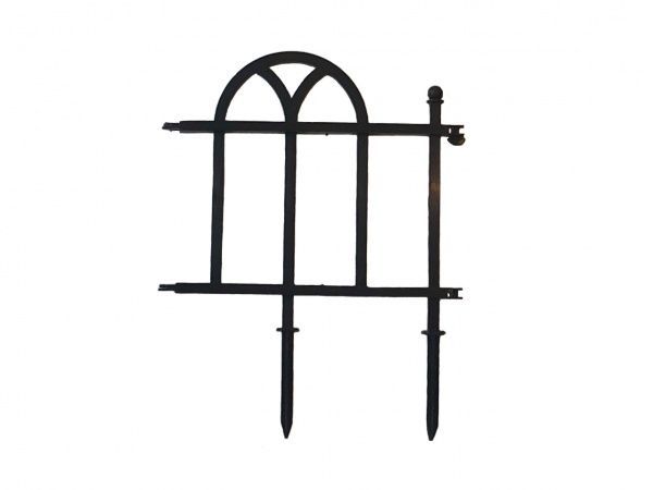 Декоративное ограждение для клумб Флора черный