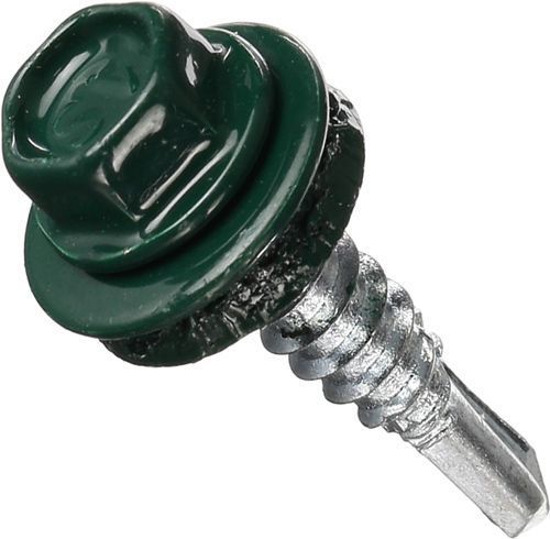 Саморез со сверлом по металлу 5.5x25 мм вес зеленый RAL 6005 EXPERT FIX