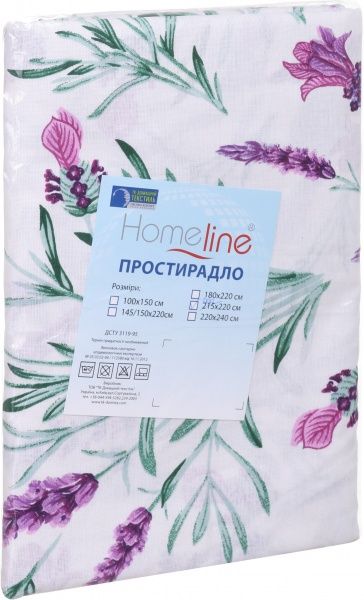 Простирадло бязь 200x220 см в асортименті Home Line 