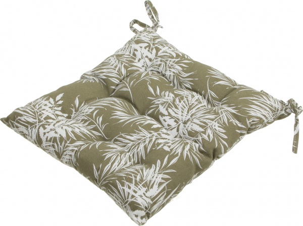 Подушка на стул Листья зеленый 37х37см Luna