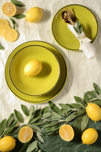 Тарелка десертная Spiral 20 см цитрон (D3070S/G140) Cesiro