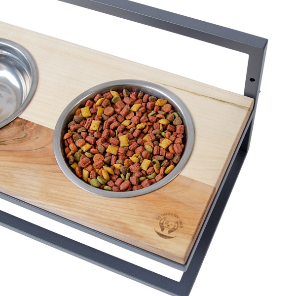 Миска подвійна 10 центів для Джека №5 S/M/L 2х600 мл графіт