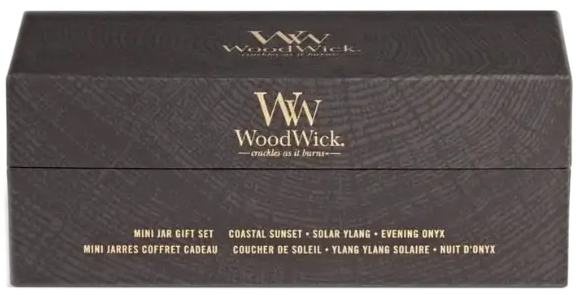 Набор свечей Woodwick мини Coastal Sunset Evening Onyx Solar Ylang 3х85 г 