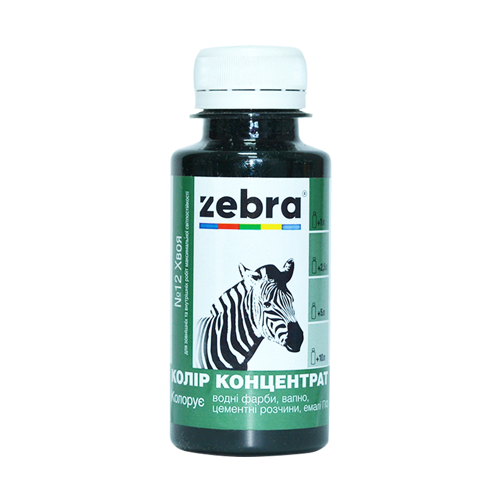 Колорант ZEBRA концентрат №12 хвоя 100 мл