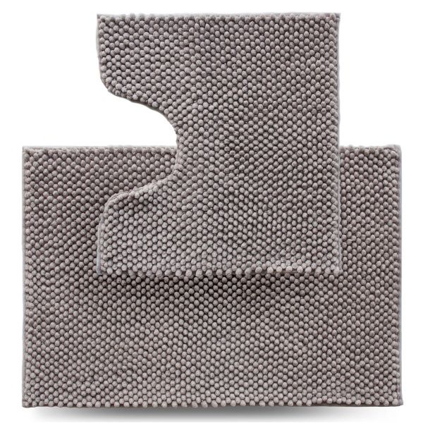 Набір килимків Dariana 55х50 + 55х80 см Ананас сірий