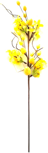 Декорация пасхальная Ветка с мимозой и яйцами 58 см