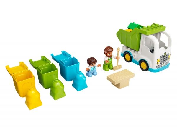 Конструктор LEGO DUPLO Мусоровоз и контейнеры для раздельного сбора мусора 10945