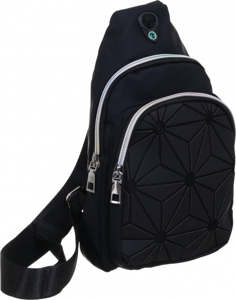 Сумка через плечо хрусталь черная