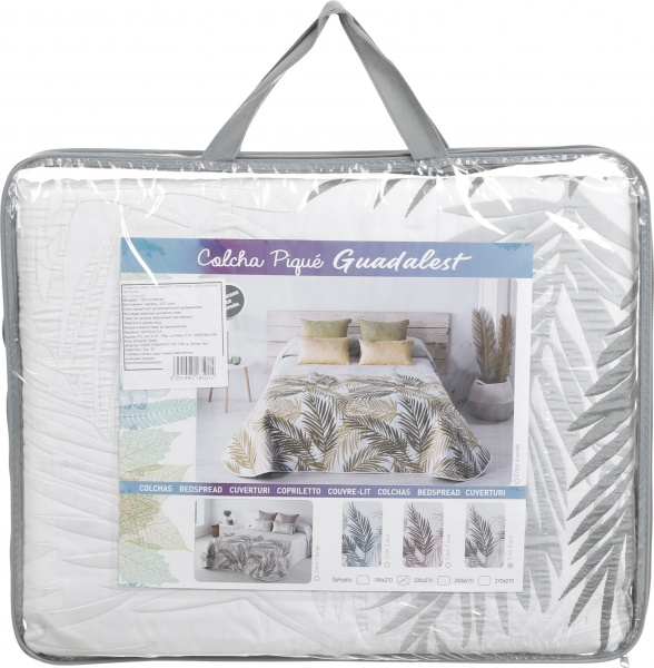 Покривало Guadalest C8 235x270 см Textilia білий із сірим 