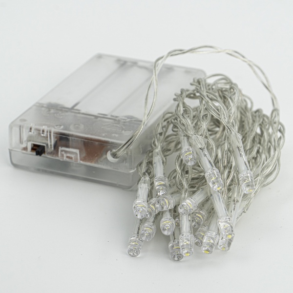 Декоративная гирлянда Altalusse (INL-2401B-20 Cold) встроенный светодиод (LED) 20 ламп 3 м 