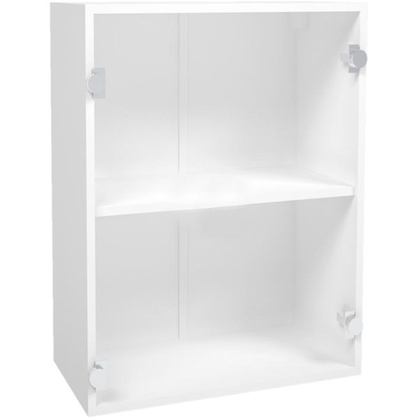 Шкаф верхний МС Варшава В 60/60/30-витрина ясень шимо светлый Грейд